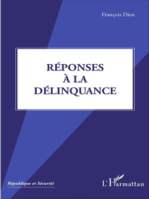 cover image of Réponses à la délinquance